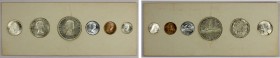 CANADA: Elizabeth II, 1952-2022, uncirculated set, 1953, SET of 6 coins, cent through dollar, KM-49 through 54, 10 cents and dollar are SF, the others...