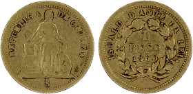 CHILE: Republic, AV peso, 1860, KM-133, Santiago Mint, VF, ex Dr. Robert A. Rosenfeld Collection.

Estimate: USD 100 - 150