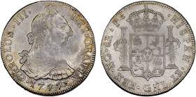 GUATEMALA: Carlos III, 1759-1788, AR 8 reales, 1777-NG, KM-36.2, assayer P, some die clashes present, cleaned, VF.

Estimate: USD 125 - 175