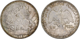 MEXICO: Estados Unidos, AR peso, 1910, KM-453, popular "Caballito" type, small obverse scratches, lightly toned, XF.

Estimate: USD 100 - 150