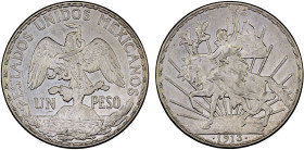 MEXICO: Estados Unidos, AR peso, 1913, KM-453, Schein-1913-A, Caballito type, very lightly cleaned, still quite attractive, AU.

Estimate: USD 125 -...