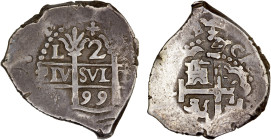 PERU: Carlos II, 1665-1700, AR 2 reales cob (4.16g), 1699-L, KM-21, assayer R, VF.

Estimate: USD 100 - 150