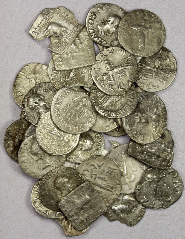 BACTRIA: LOT of 36 AR drachms, from various rulers and types, including a few sq...