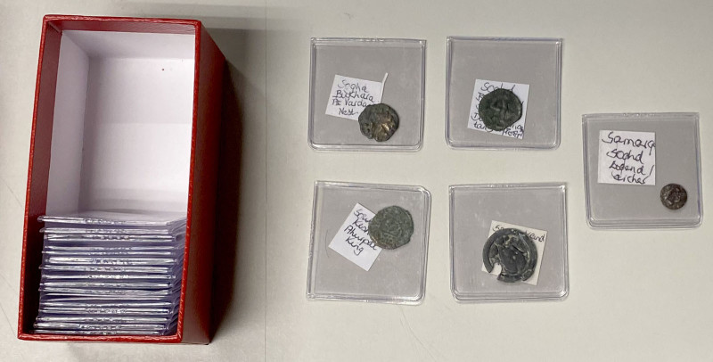 ANCIENT CENTRAL ASIA: LOT of 18 copper and 4 silver coins, including Chach (5 pc...