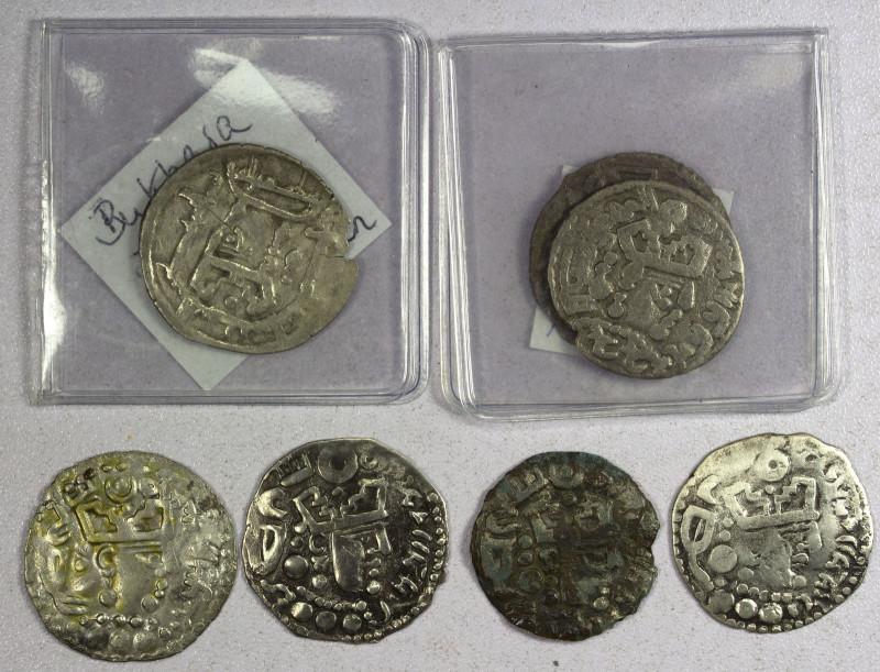 ARAB-BUKHARAN: LOT of 7 silver drachms, including the later Bukharkhodat prototy...