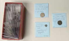 ANCIENT INDIA: LOT of 54 copper coins, unidentified, many different types, with a few later medieval pieces, low grades but some should be identifiabl...