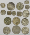 INDIAN SULTANATES: LOT of 15 silver coins, including Ghazna (1 pc, common dirham of Muhammad b. Sam); Bengal (7 pcs, Bahadur I, Sikandar, and Husayn);...