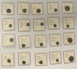 MYSORE: Tipu Sultan, 1782-1799, LOT of 20 coppers, including 3 paisas (Faiz Hisar AM1215, Nagar AM1225//2, Patan ND), 3 1/2 paisas (Bengalur AM1216, F...