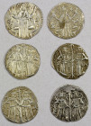 BULGARIA: LOT of 6 AR groschen, including varieties from Alexander (1331-1371) and Michael Asen IV (1322-1355), all VF-XF; retail value $400, lot of 6...