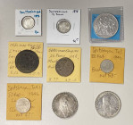 EUROPE AND TURKEY: LOT of 9 coins, including San Marino (1 pc), Spitzbergen (2, Arktikugol token issues), Switzerland (4), and Turkey (2); generally b...