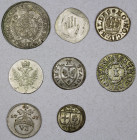 GERMAN STATES: LOT of 8 silver minor coins, including high grade minors from Bamberg, Brunswick, Rostock, Lubeck and more; retail value $300, lot of 8...