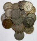 GREAT BRITAIN: LOT of 25 farthing tokens, including tokens from around 1813 to 1850, with little duplication and a wide variety of types, mostly F to ...