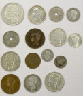 GREECE: LOT of 15 coins, including 9 silver and 4 base metal coins from 1869 to 1930, with several AU examples, including an exceptional 1910 drachma;...