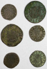 VENICE: LOT of 6 coppers, including an Isole and Armata 2 soldi (KM-2), a Dalmatia and Albania 2 soldi (KM-9), and 4 Venetian 1-soldo of various doges...