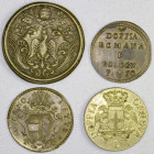 ITALY & COLONIES: LOT of 4 AE coin weights, 4 high grade and interesting coin weights; retail value $400, lot of 4 pieces, ex Dr. Robert A. Rosenfeld ...