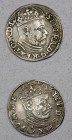 POLAND: Stefan Batory, 1576–1586, LOT of 2 AR 3 groschen, including 1581 and 1585, VF to EF; retail value $300, lot of 2 pieces, ex Dr. Robert A. Rose...