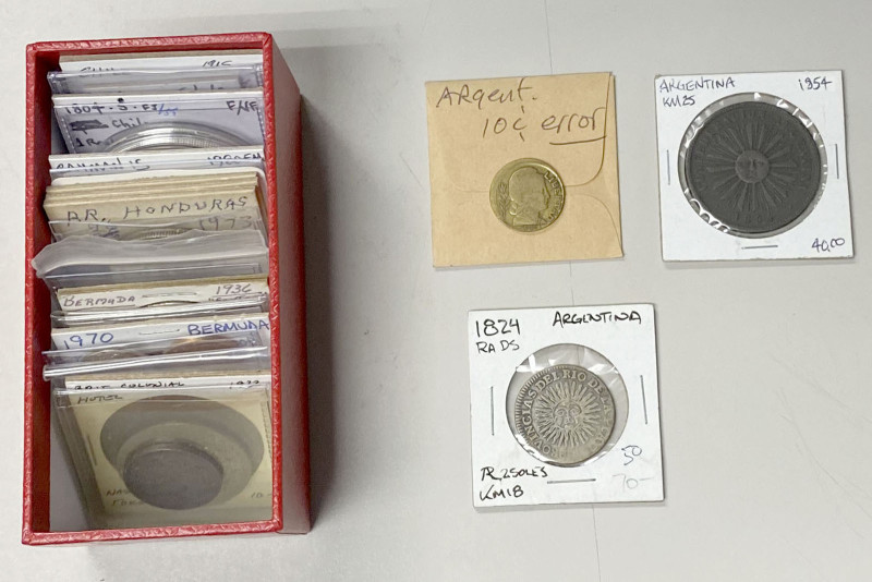 LATIN AMERICA: LOT of 41 coins and tokens, including Argentina/Rio de la Plata (...