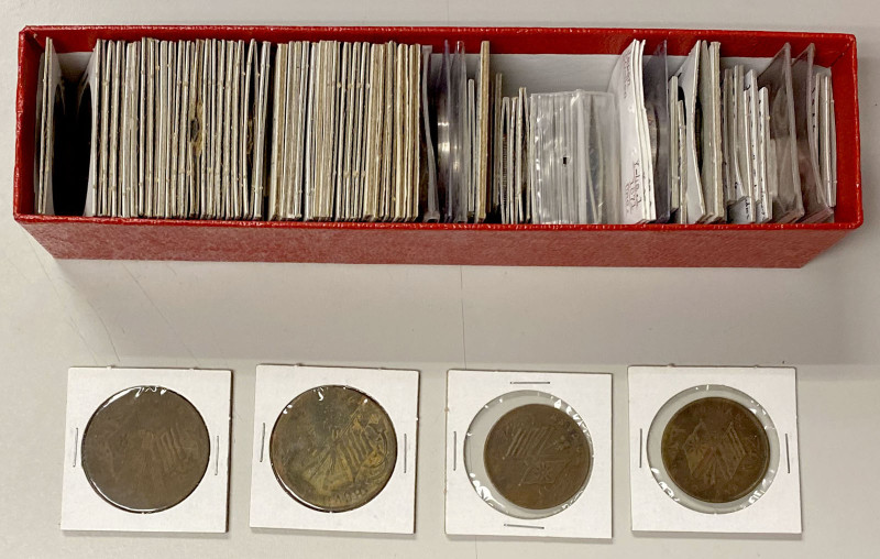 ASIA: LOT of 83 coins and exonumia items, including China/Honan (8 pcs), Hunan (...