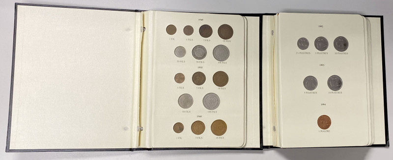 JORDAN: COLLECTION of 82 coins, complete collection of all circulation types of ...