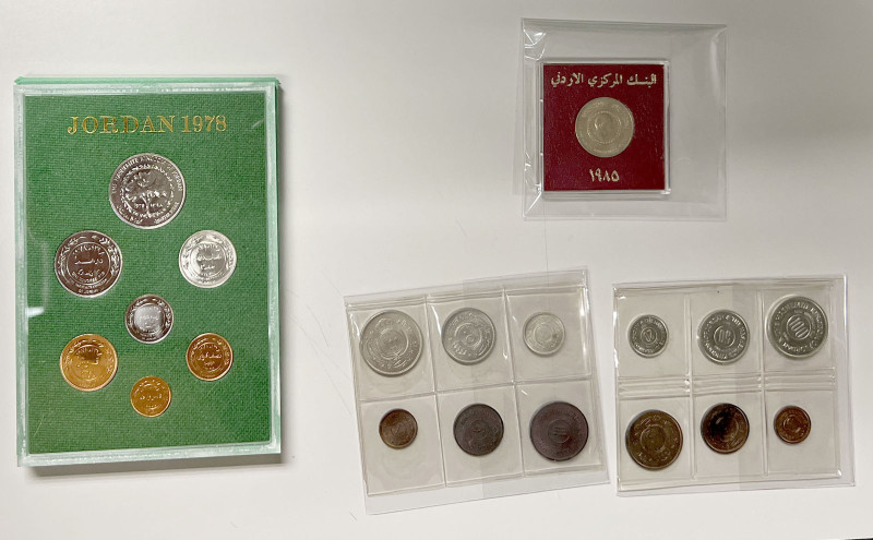 JORDAN: LOT of 4 sets, includes 1964 6-coin mint set, 1965-6-coin proof set, 197...