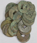 WESTERN HAN: LOT of 25 coins, study group of 'ban liang' type coins circa 182-175 BC, approximate size of 25mm, average quality examples, retail value...