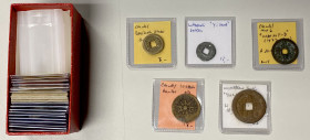 CHINA: LOT of 25 coins, a diverse lot of cash coins from the Warring States Period through the Qing dynasty, plus some machine struck copper and silve...