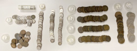 HONG KONG: LOT of 451 coins, rolls of circulated mixed dates, including cent (159 pcs), 5 cents (125), 10 cents (150), and 50 cents (17); average circ...