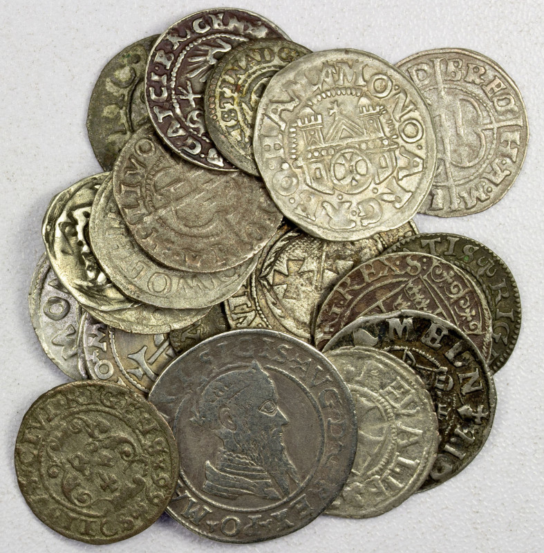 WORLDWIDE: LOT of 23 Early Northern Europe, including mostly silver coins, with ...