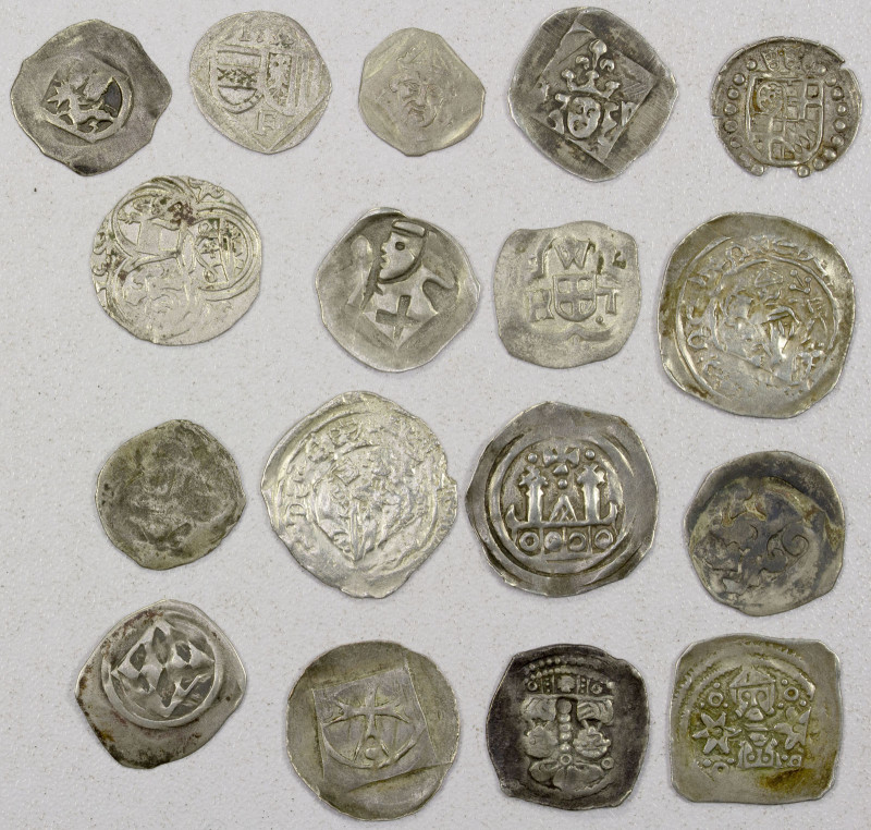 WORLDWIDE: LOT of 17 medieval silver coins, including a nice mix with little dup...