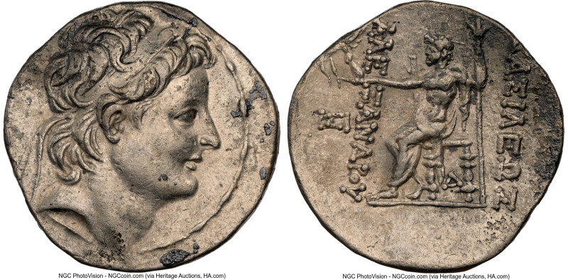 SELEUCID KINGDOM. Alexander II Zabinas (128-122 BC). AR tetradrachm (30mm, 16.03...