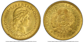 Republic gold 5 Pesos (Argentino) 1888 AU55 PCGS, Buenos Aires mint, KM31, Fr-14. HID09801242017 © 2024 Heritage Auctions | All Rights Reserved