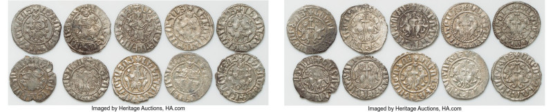 Cilician Armenia. Levon I 10-Piece Lot of Uncertified Trams ND (1198-1219) VF, A...