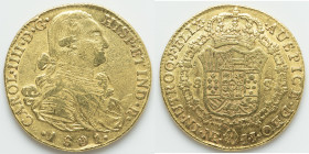 Charles IV gold 8 Escudos 1801 NR-JJ VF (Ex. Jewelry), Nuevo Reino mint, KM62.1, Cal-1738. 35.0mm. 27.03gm. HID09801242017 © 2024 Heritage Auctions | ...