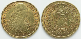 Ferdinand VII gold 8 Escudos 1818 NR-JF XF (Scratch), Nuevo Reino mint, KM66.1, Cal-1856. 37.5mm. 26.98gm. HID09801242017 © 2024 Heritage Auctions | A...