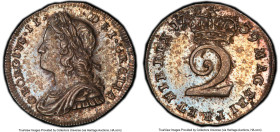 George II Pair of Certified Maundy Issues PCGS, 1) Maundy 2 Pence 1739 - MS62, KM568, S-3714A 2) Maundy Penny 1740 - MS64, KM567, S-3715A HID098012420...