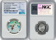 Charles III silver Colorized Proof "The Snowman" 50 Pence 2023 PR70 Ultra Cameo NGC, Mintage: 5,010. First Releases. HID09801242017 © 2024 Heritage Au...