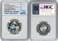 Charles III silver Colorized Proof "Luke Skywalker & Princess Leia" 50 Pence 2023 PR69 Ultra Cameo NGC, Mintage: 12,510. Star Wars series. First Relea...