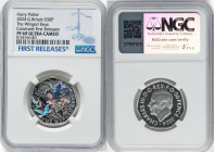 Charles III silver Colorized Proof "The Winged Keys" 50 Pence 2024 PR69 Ultra Cameo NGC, Mintage: 8,110. Harry Potter series. First Releases. HID09801...