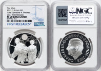 Charles III silver Proof "Luke Skywalker & Princess Leia" 2 Pounds (1 oz) 2023 PR69 Ultra Cameo NGC, Mintage: 3,010. Star Wars series. First Releases....