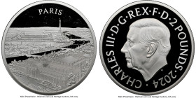 Charles III silver Proof "Paris" 2 Pounds (1 oz) 2024 PR70 Ultra Cameo NGC, Mintage: 2,010. City Views series. HID09801242017 © 2024 Heritage Auctions...