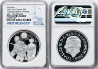 Charles III silver Proof "Luke Skywalker & Princess Leia" 5 Pounds (2 oz) 2023 PR69 Ultra Cameo NGC, Mintage: 760. Star Wars series. First Releases. H...