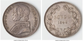 Papal States. Pius IX Scudo 1848-R Anno II XF, Rome mint, KM1336.1. 38mm. 26.82gm. HID09801242017 © 2024 Heritage Auctions | All Rights Reserved