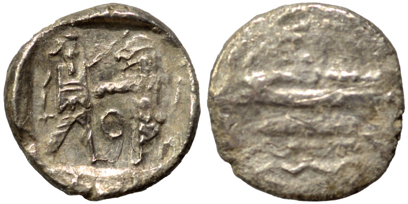 PHOENICIA. Sidon. Ba'alšillem II, circa 401-366 BC. 1/16 Shekel (silver, 0.79 g,...