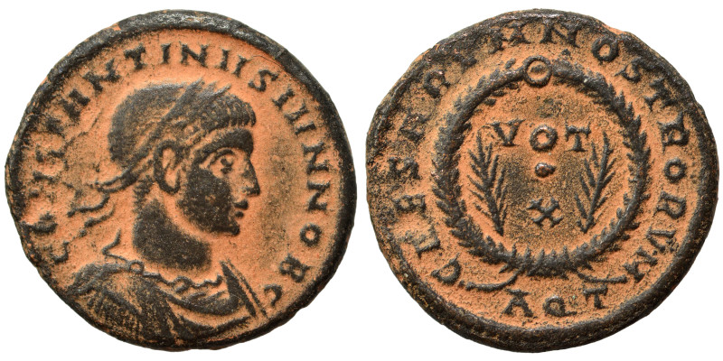 Constantine II, as Caesar, 316-337. Follis (bronze, 3.04 g, 18 mm), Aquileia. CO...