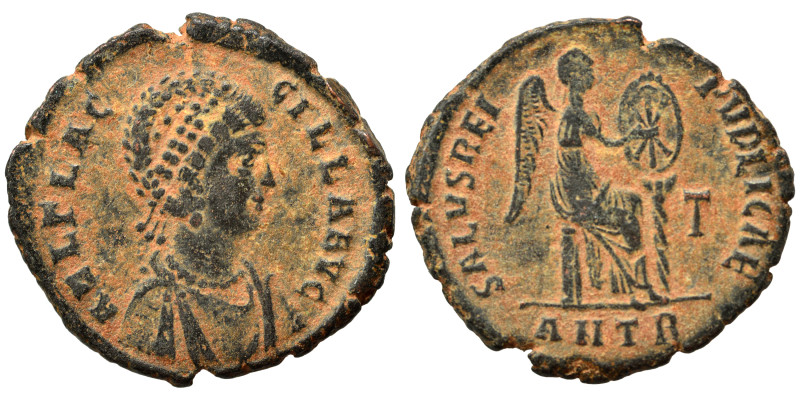 Aelia Flacilla, 383-386 Follis (bronze, 4.04 g, 22 mm), Antioch. AEL FLAC-CILLA ...