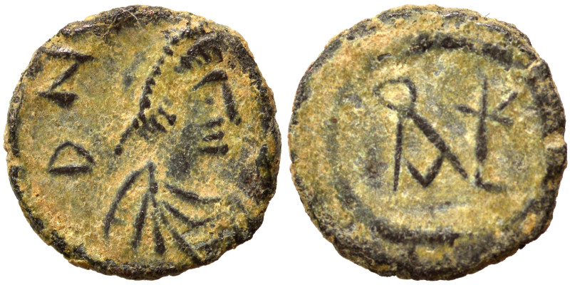 Anastasius I, 491-518. Pentanummium (bronze, 0.71 g, 10 mm), Constantinople. Dia...