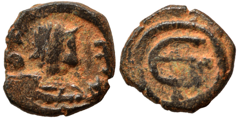 Justinian I, 527-565. Pentanummium (bronze, 1.05 g, 12 mm), contemporary imitati...