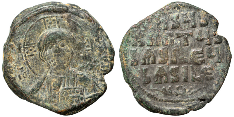 Anonymous, time of Basil II and Constantine VIII, 976-1028. Follis (bronze, 11.6...