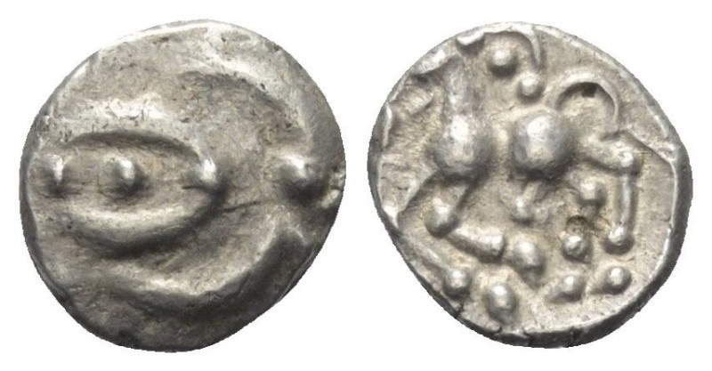 Westkelten. Vindeliker. Typ Büschelquinar.

 Quinar (Silber). 1. Jhdt v. Chr....