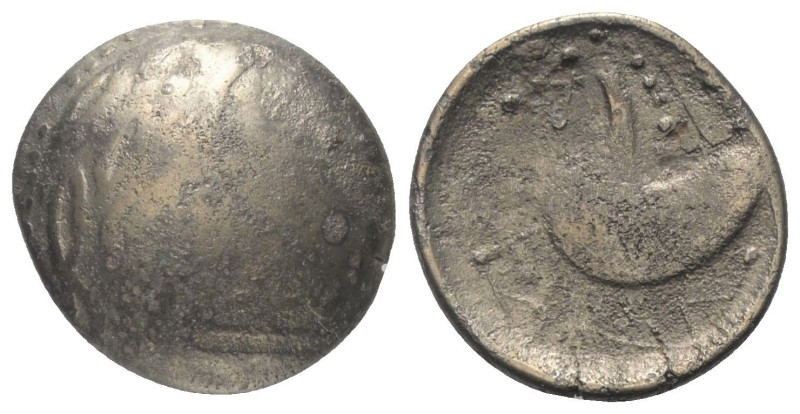 Ostkelten. Subkarpaten. Typ 'Schnabelpferd'.

 Tetradrachme (Silber).
Vs: Sti...